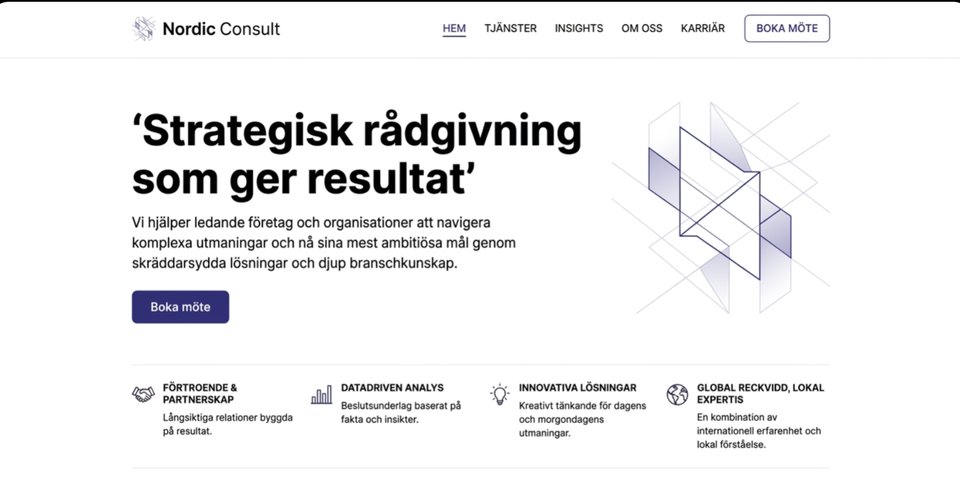 Exempel på konsulthemsida – stärkt trovärdighet