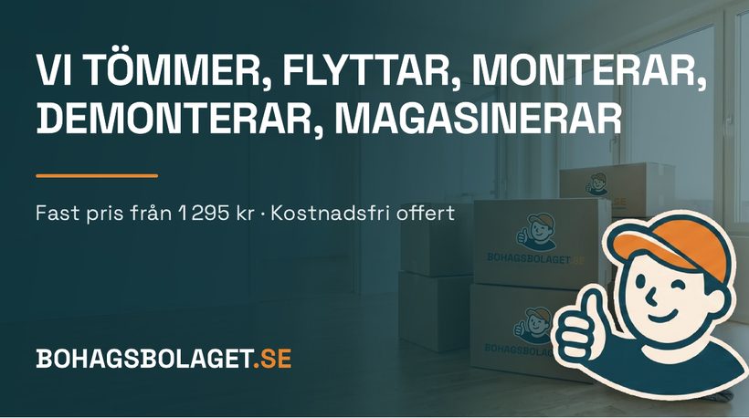 Bohagsbolaget.se – webbplats för flytt-, tömnings- och magasineringsfirma i Stockholm, byggd av AiM Studios